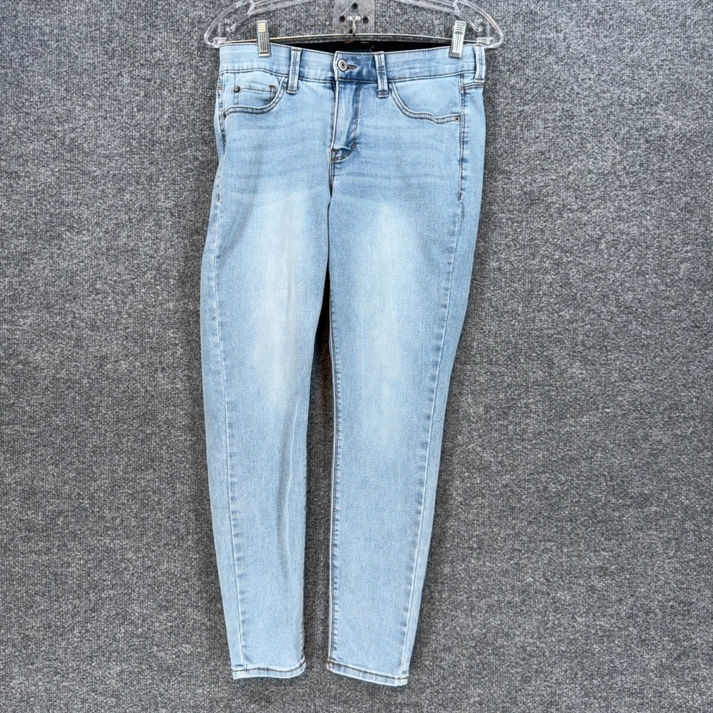 Curve Appeal Skinny Jeans Womens 2 Light Wash High Rise Comfort Waist Denim